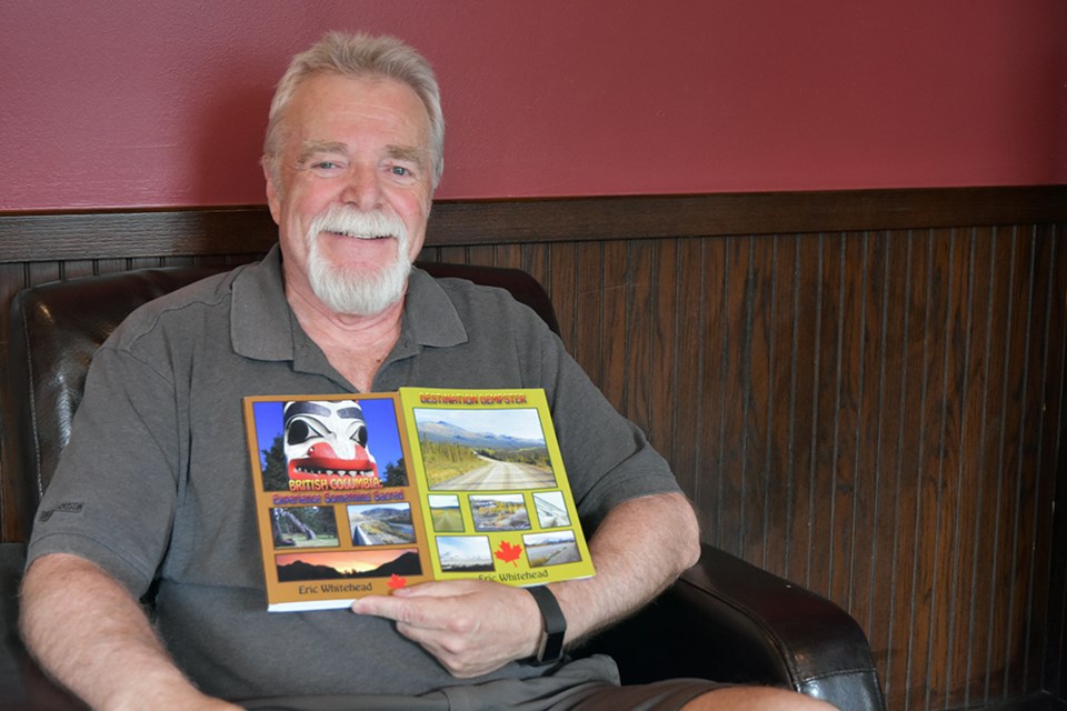 Eric Whitehead, local author, with his two latest books - Destination Dempster, and British Columbia: Experience Something Sacred. Miriam King/Bradford Today