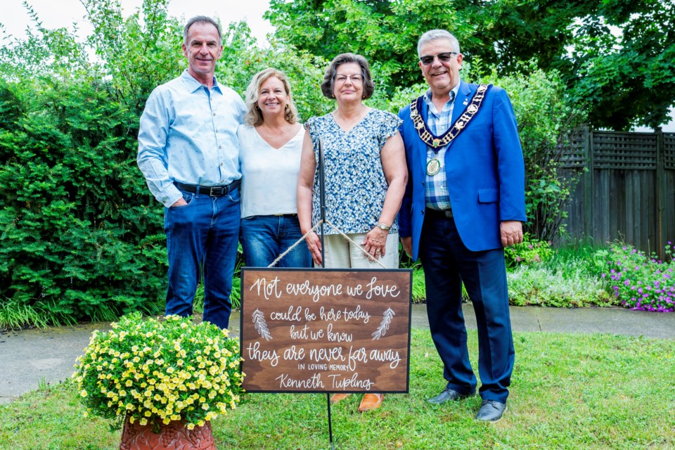 Ken Tupling was an avid gardener who spent time tending to the garden at Bradford Valley Care Community. It was fitting the garden be named in his honour at a ceremony Saturday.