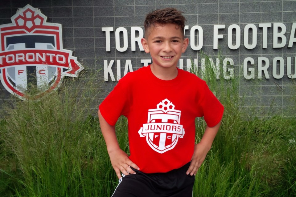 Luca Venditti, 10, of Bradford West Gwillimbury will compete at the inaugural under-10/under-11 Juventus World Cup. Submitted photo