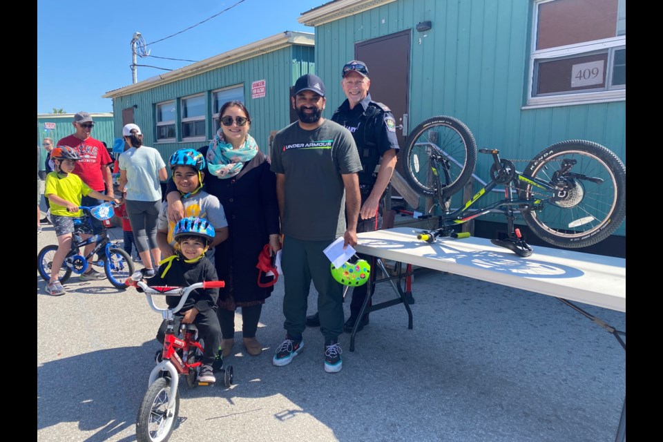 Tanvir Rana and his family were very excited to take part in the Bike Rodeo event on Saturday at St. Angela Merici