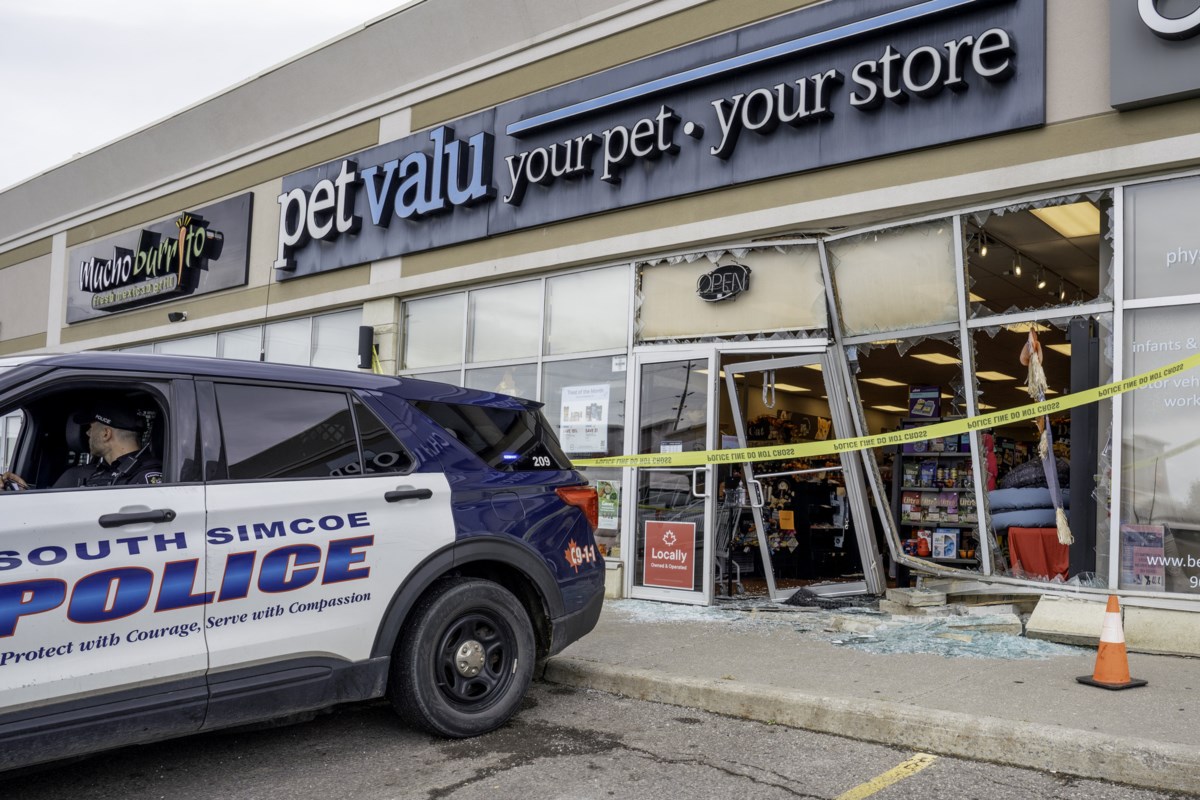Vehicle smashes through pet store’s front door