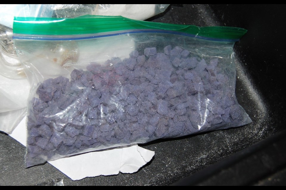 Suspected purple heroin seized. Photo supplied by the South Simcoe Police