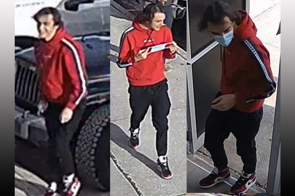 Hit-and-run suspect images provided by South Simcoe Police