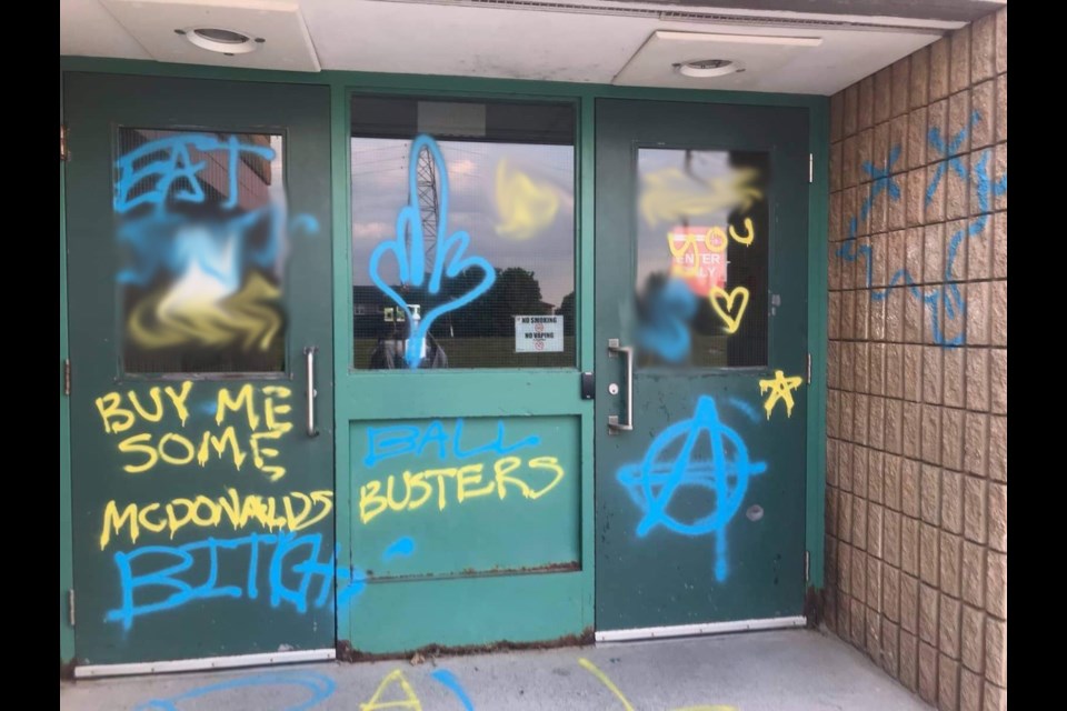 An incident of vandalism at St. Jean de Brebeuf Catholic School is under investigation by South Simcoe Police