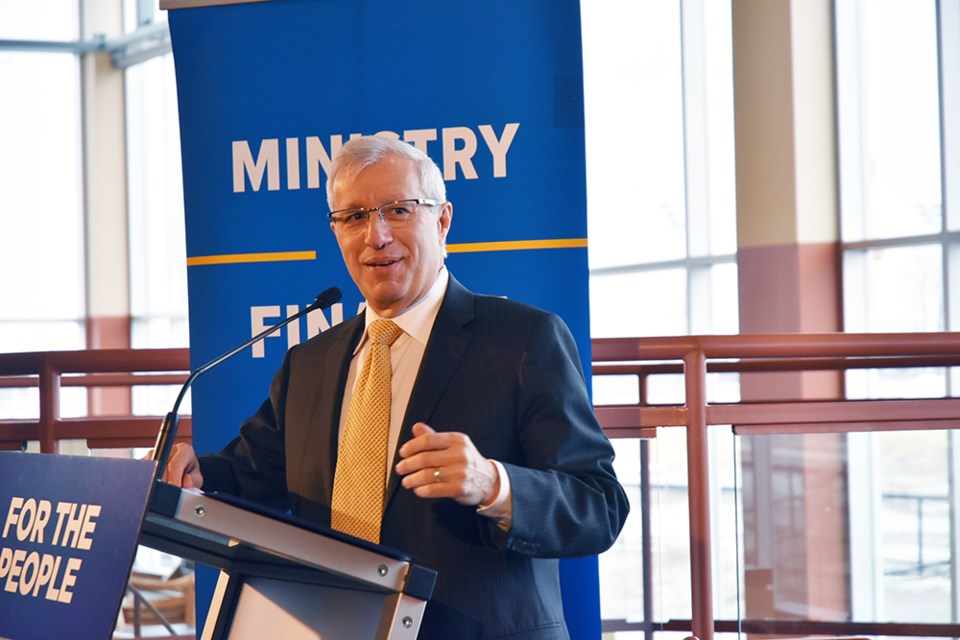Minister Vic Fedeli praised new long-term financing for horse-racing and horse breeding sectors. Miriam King/Bradford Today