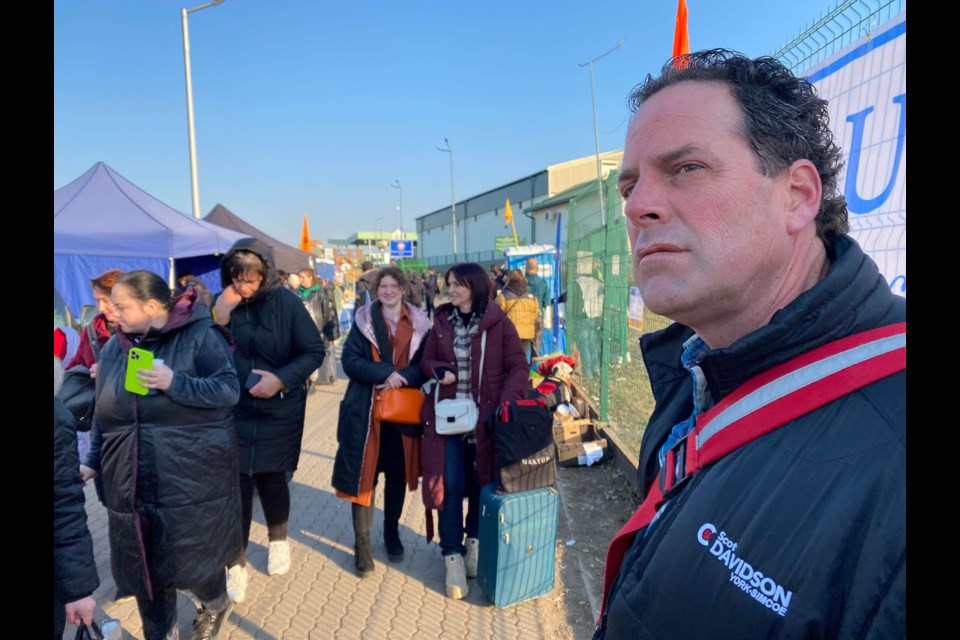 York-Simcoe MP Scot Davidson visits the Ukraine-Poland border last week to bring supplies, and get a first-hand look at the chaos unfolding in Eastern Europe amid Russia’s attack