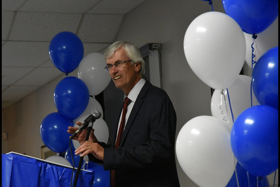 Rob Keffer addresses the crowd at his campaign launch, Sept. 14 at the Bradford Legion. Miriam King/BradfordToday