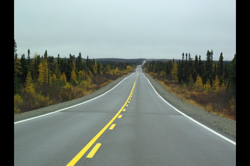 The long, lonely, winding road heading toward Churchill Farms stretches out before travellers. Eric Whitehead/BradfordToday