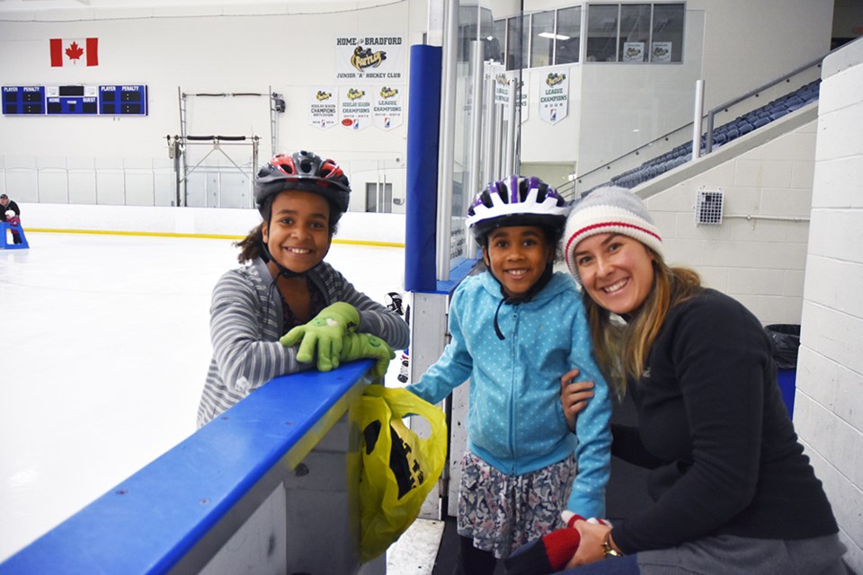 Families came out for free skating and treats, at the BWG Leisure Centre on Halloween. Miriam King/Bradford Today