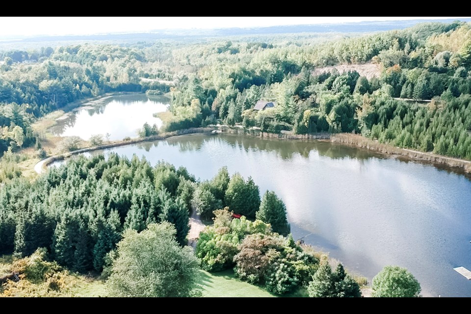 Aerial view of The Hollows camp in Bradford West Gwillimbury. SUBMITTED