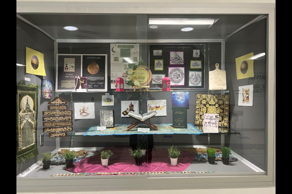 Islamic Heritage Month displays are set up at Bradford Library,  WH Day School,  Fred C. Cook School, and Boyne River Public School