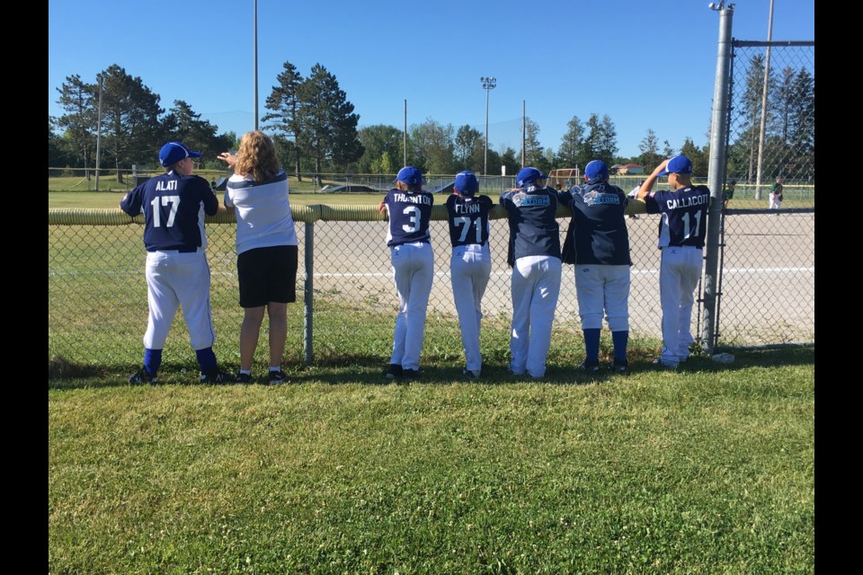 Peewee Rep players waiting for their game during Bradford’s tournament. Submitted photo 