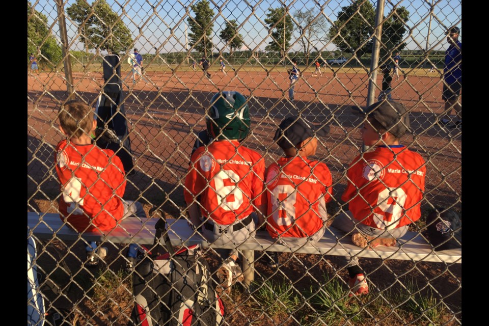 Maria Chidio RMT players waiting to bat. Submitted photo 