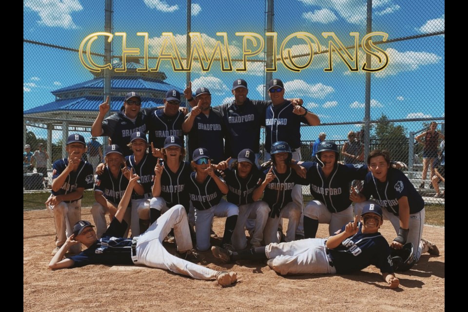 The Bradford Storm's U13 AA team was crowned the York Simcoe Baseball Association Champions last week.