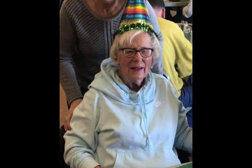 Ellie McKinley attends a birthday party in 2021 at the Broomfield Senior Center when she turned 92.