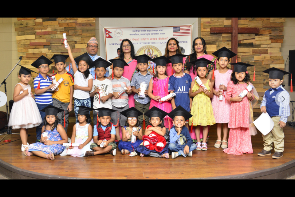 Nepali Language School students in the 4-8 year old class.