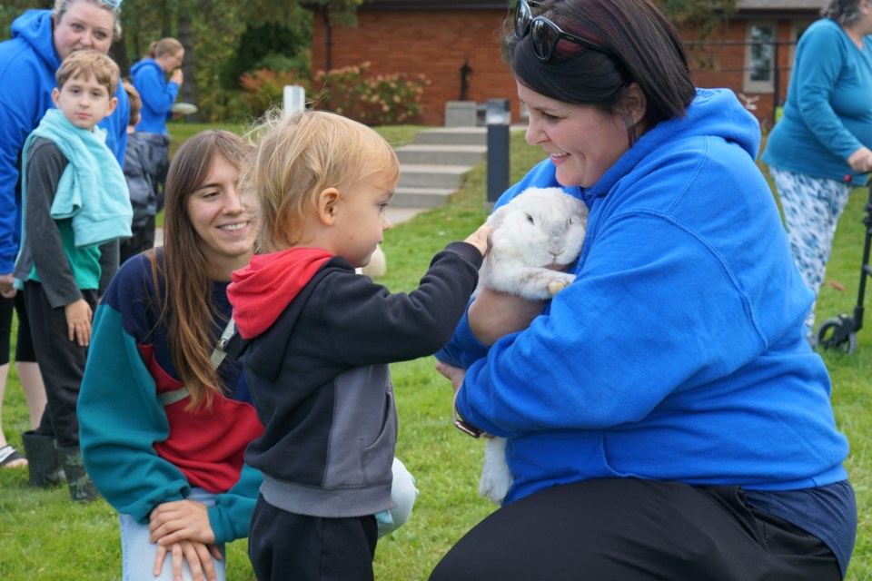 Animals from the petting zoo were a big hit with guests at the Woodview Centre open house on Thursday. 