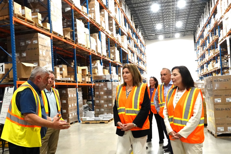 CHS director, warehouse operations Domenic Guttaiano explained that it’s only one of three warehouses in the province that features a five-tier racking system, allowing for more storage without taking up any additional ground space.