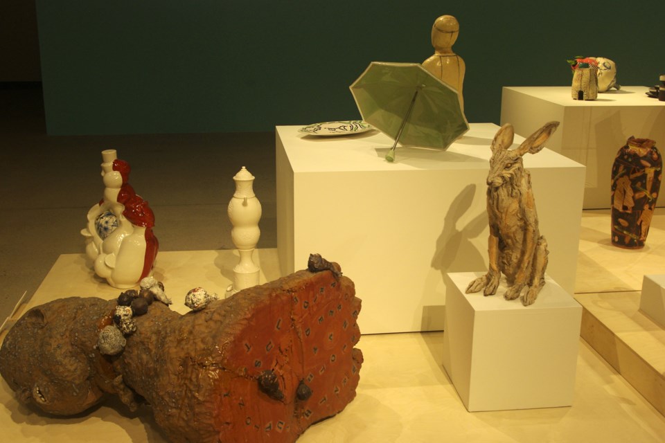 Some of the items on display at the Art Gallery of Burlington earlier this year.