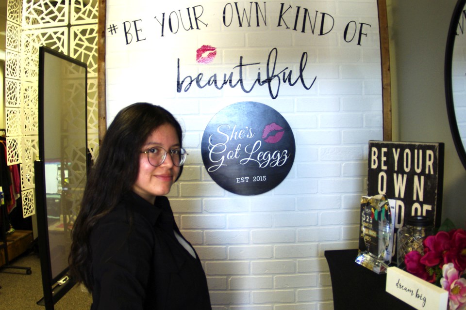 Grade 10 Bishop Reding Secondary School student Hillary Moscoso took part in the Young Women in Leadership program at Burlington-based She's Got Leggz. 