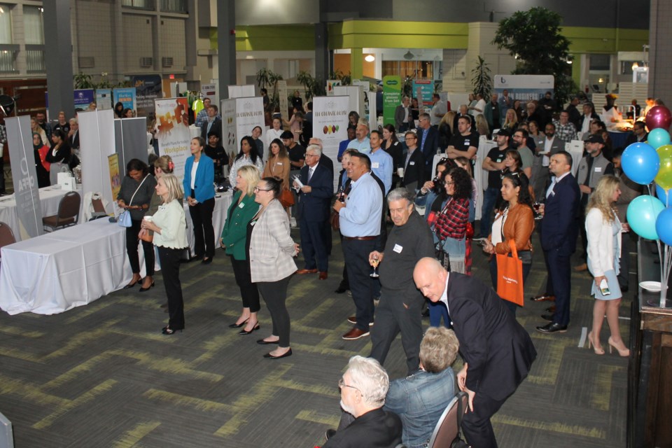 Burlington Chamber of Commerce's MEGA Business After 5 featured 40 exhibitor booths.