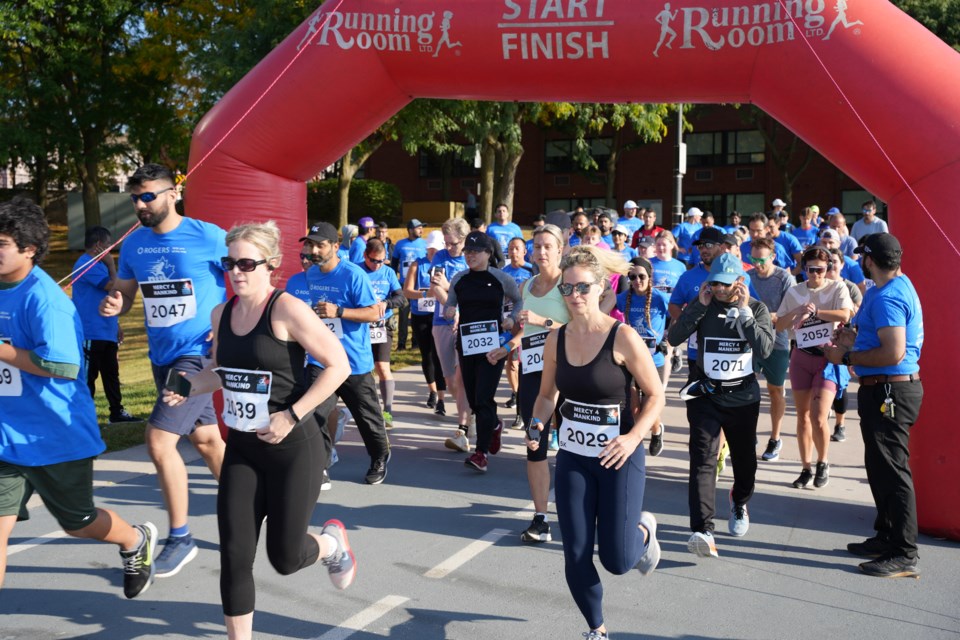 And they're off! More than 130 participants raised over $15,000 in the Run for Burlington on Oct. 1.