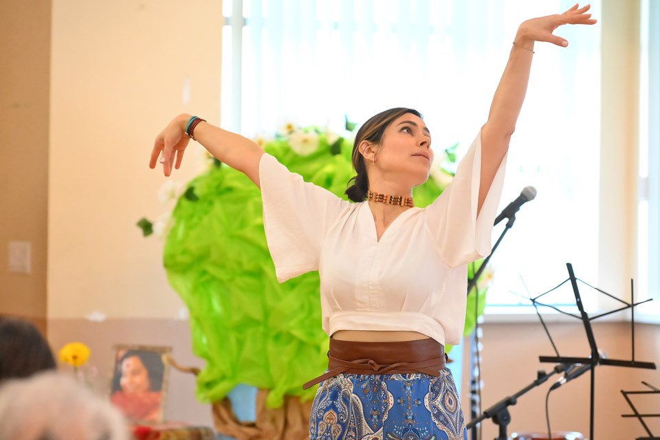 New Beginnings Meditation, by 100 Seeds of Joy was held Sunday afternoon. Ozlam Gibeau performing a dance.