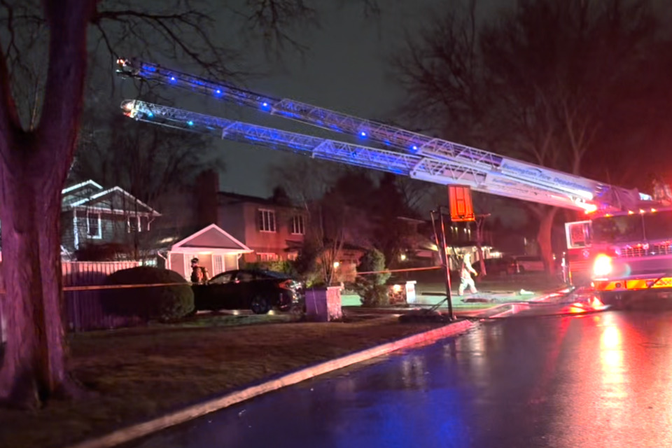More than 26 firefighters battled a blaze on Dunvegan Road last night. There were no injuries.