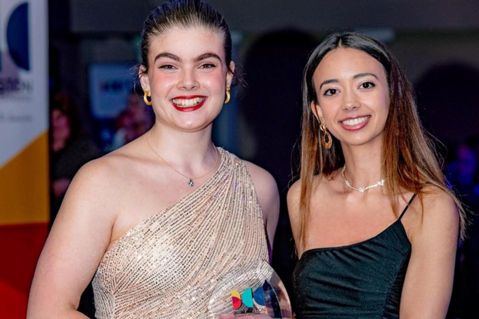 Olivia Netto (left) and Iman Nemar are the best friends and partners who founded the Pink Project, which won the Mayor's Award at last year's Burlington Chamber of Commerce Awards.