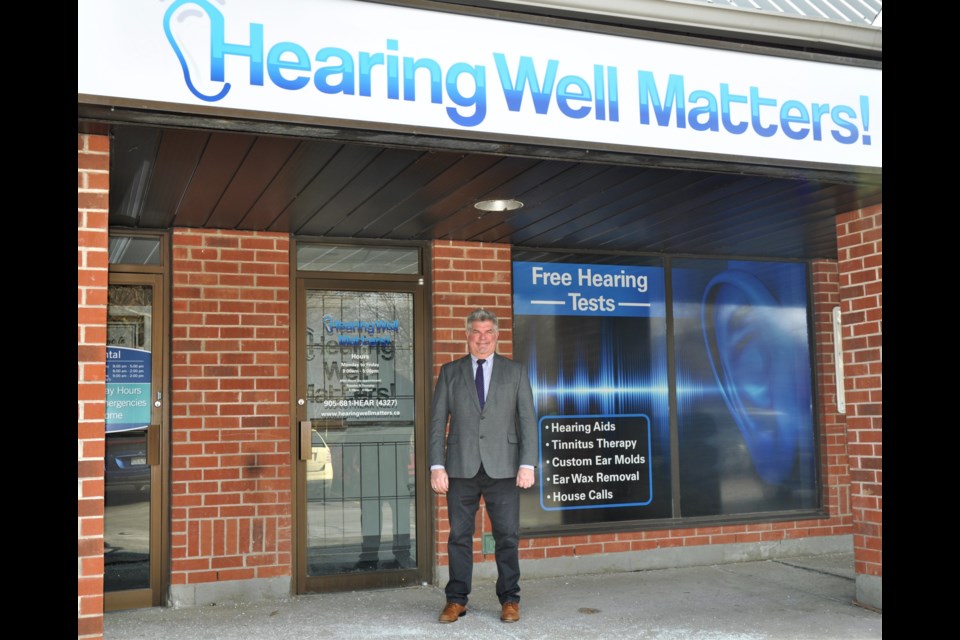 Hearing Well Matters owner/clinician and Burlington resident, Rob Hamilton.
