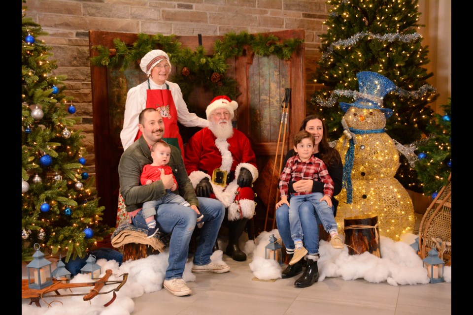 Ben and Ingrid Beckman took children Ethan and Jack for a visit Santa at Joseph Brant Museum Saturday afternoon.