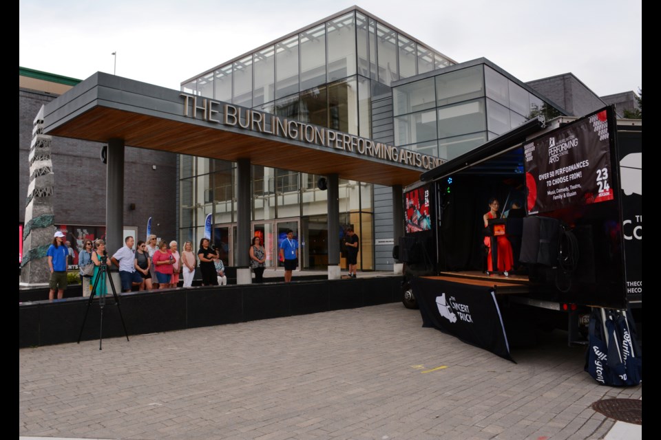 The Concert Truck visited the plaza at Burlington Performing Arts Centre in August.
