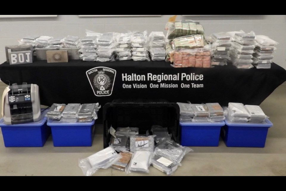 Halton Police seized approximately $10 million worth of cocaine and $1.2 million in Canadian currency during Project Atlas.