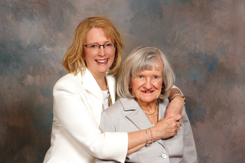 Gail Elliot, with her mom Peggy Lewington, who had dementia and died in 2018. Gail is the founder and CEO of DementiAbility.