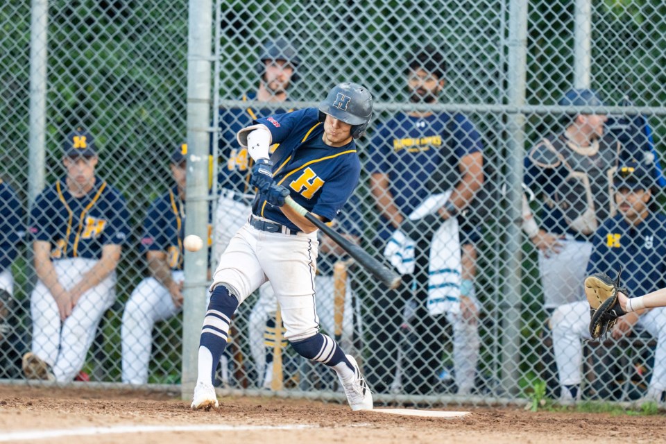 Humber Hawks' Hudson Lockwood batted .417 over five post-season games this year, scoring six times and driving in five more.