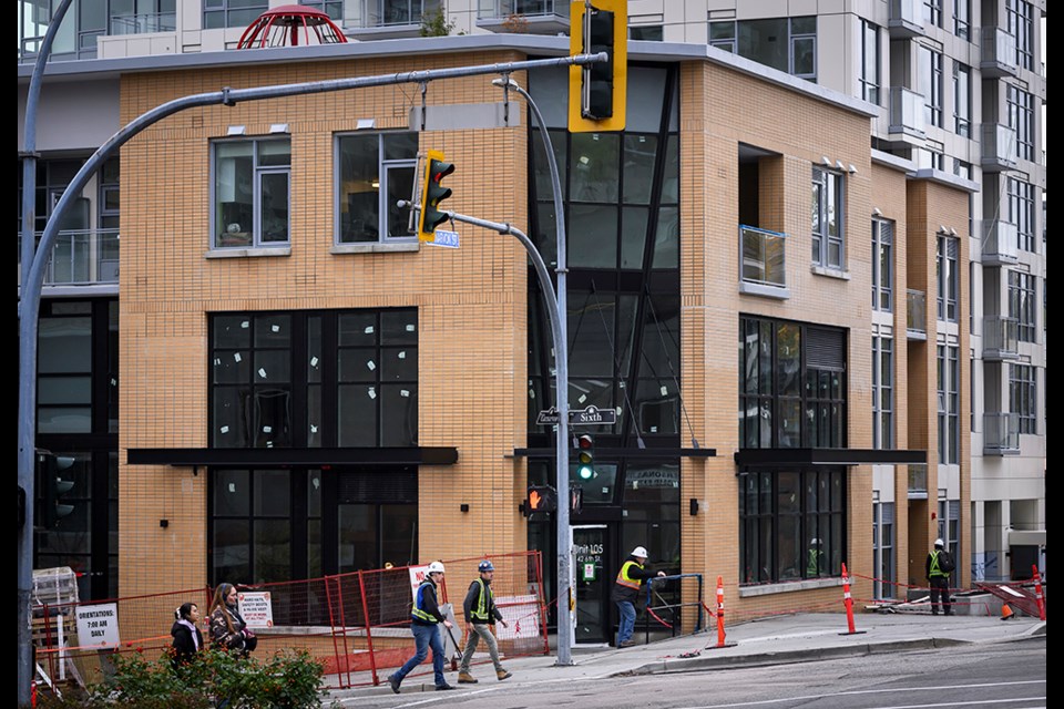 Construction at the corner of Sixth and Carnarvon, as seen on Nov. 3.