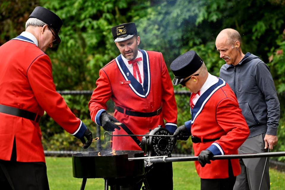 Members of the Hyack Anvil Battery will be sporting street clothes this year - just like battery members did when the tradition began.