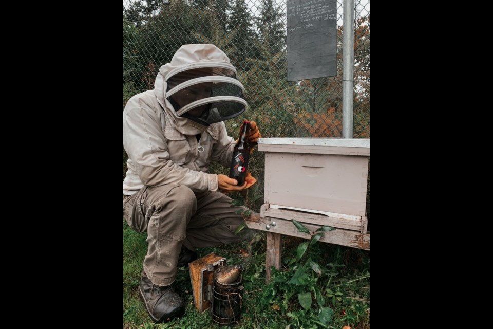 Johh Gibeau of the New Westminster Beekeeping Association recently met with Steel & Oak Brewery - which is using New West honey in this year's Smoked Honey Dopplebock brew.