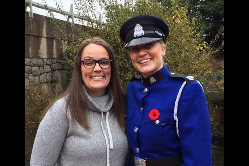 Det. Selina Byer of the New Westminster Police Department, right, is organizing a blood drive in honour of her sister Kathryn who is battling cancer.