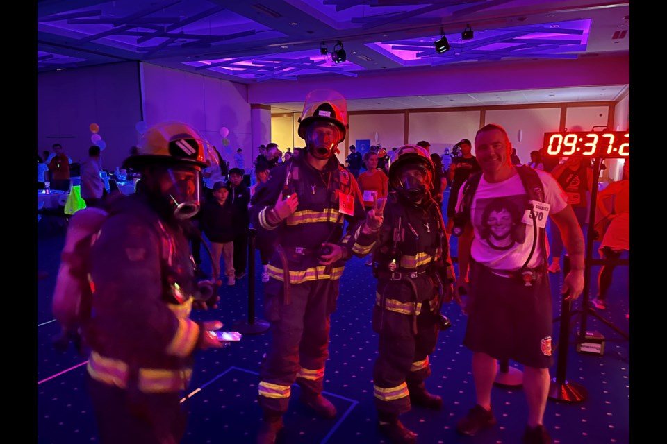 Several members of New Westminster Fire and Rescue Services took part in the Climb the Wall fundraiser.