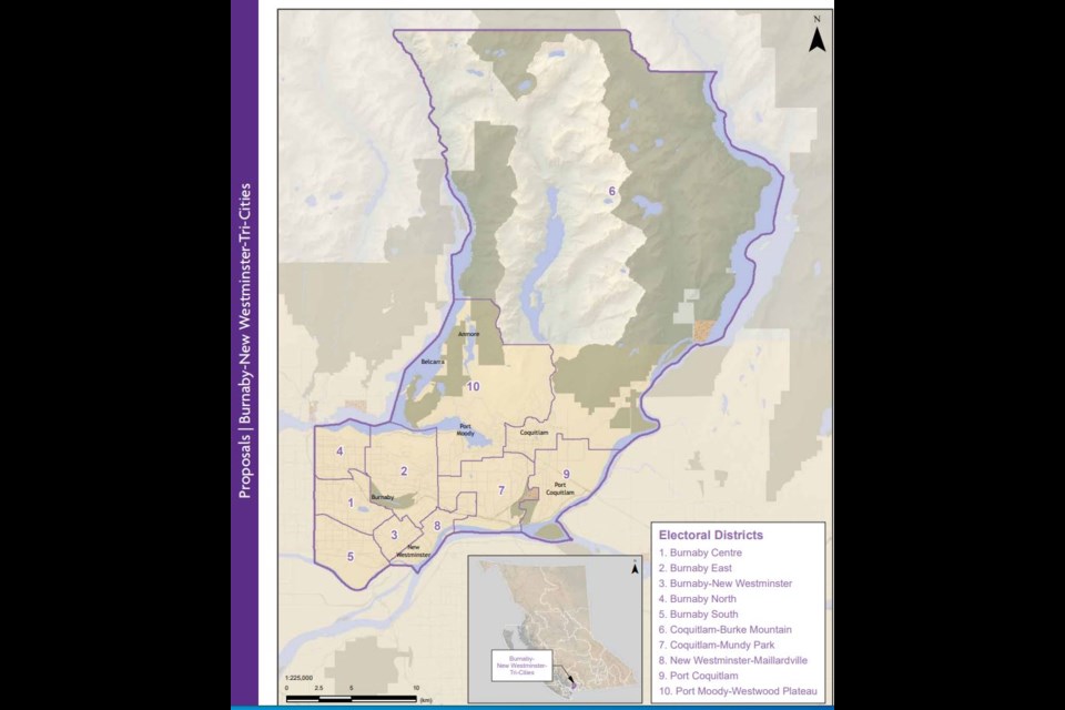 Changes being proposed to electoral boundaries in B.C. would see New West residents represented in five different provincial ridings.