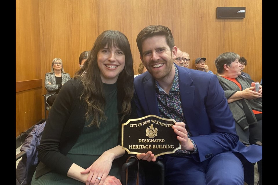 The owners of 612 Brantford St. were among the residents who received plaques from the City of New Westminster for designating their homes.