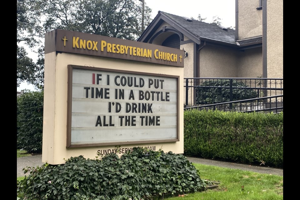 Knox Presbyterian Church has often garnered attention for the messages on its signs. 