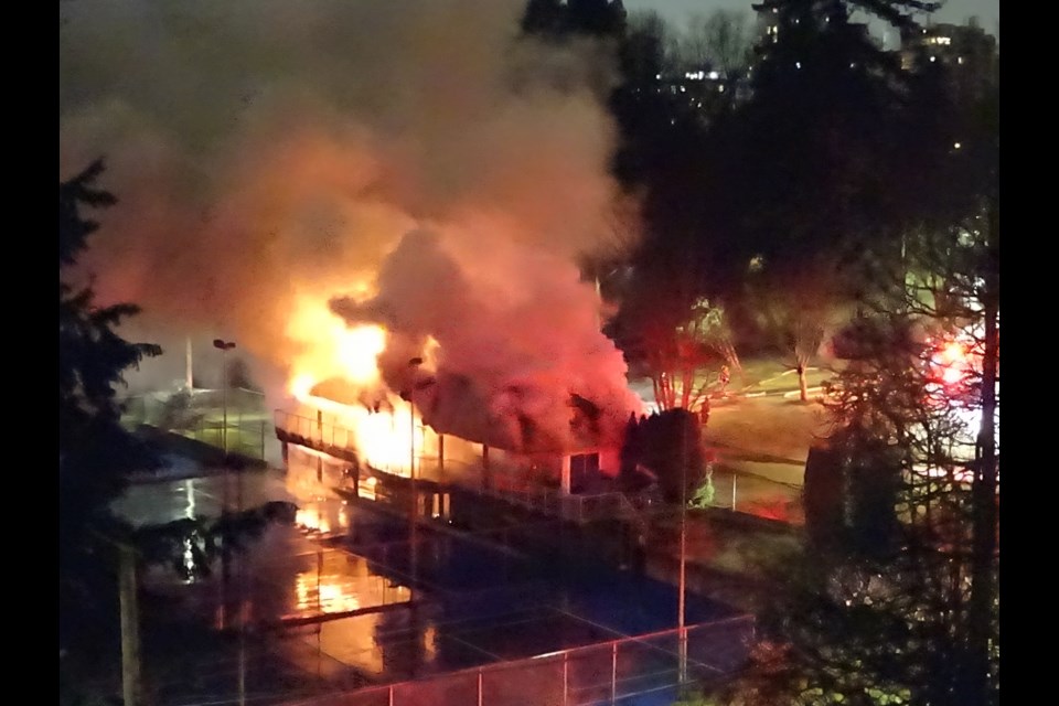 New Westminster Fire and Rescue Services is investigating the cause of a fire at the tennis club on Royal Avenue.                     