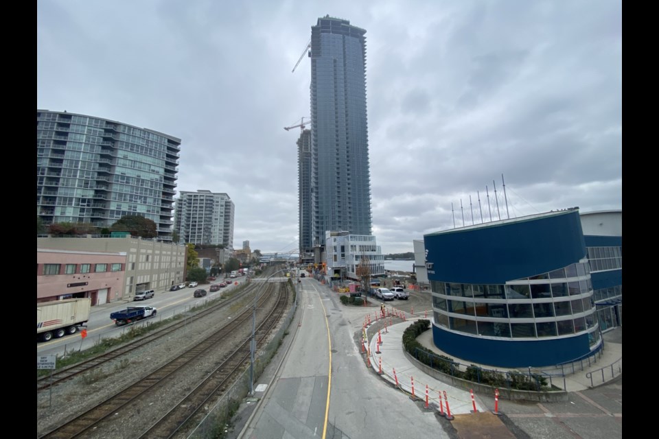 Pier West is under construction on New Westminster's waterfront.