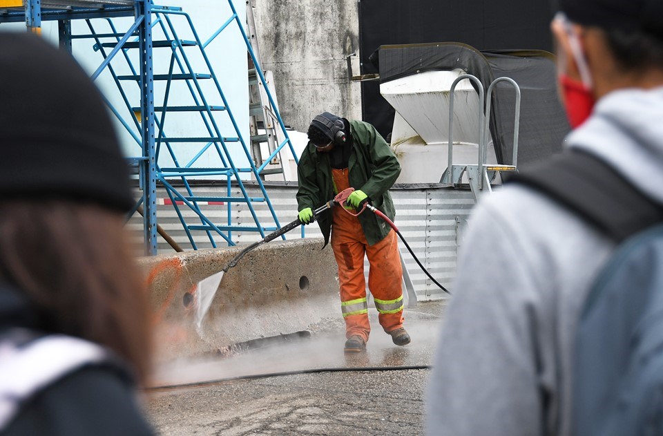 Towing, garbage collection, patching roads and sign making were among the activities City of New Westminster were able to showcase at a recent Public Works Week open house for local students.