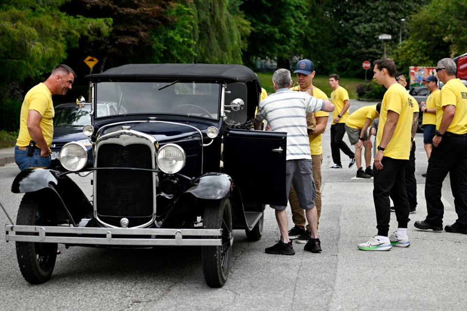 The New Westminster Firefighters Charitable Society hosts an annual drive-thru Shred-athon at city hall.