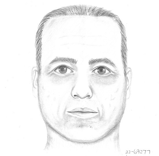 Surrey RCMP have released a sketch of a man who fell off the Pattullo Bridge on May 15.