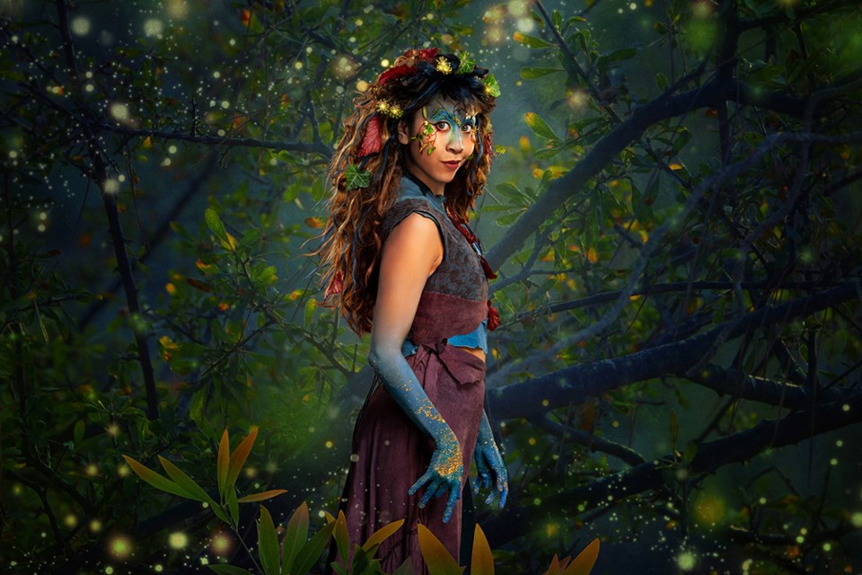 Sarah Roa as Puck in the Bard on the Beach production of A Midsummer Night's Dream, playing this summer at Vanier Park.