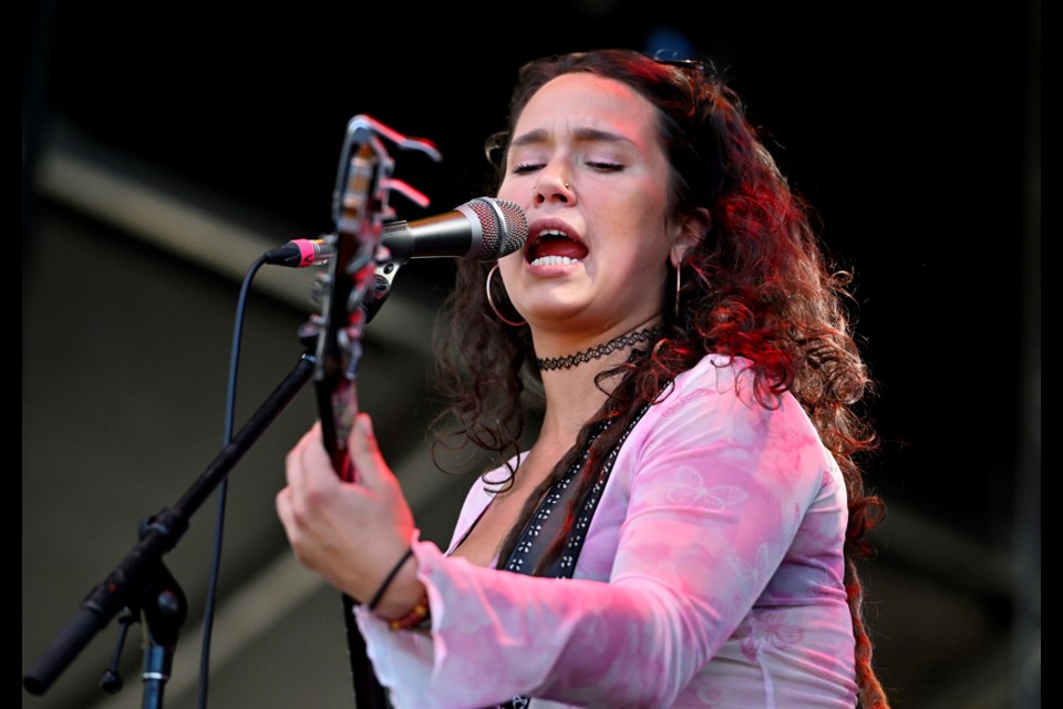 Ruby Waters performs at the 2022 Burnaby Blues and Roots Festival at Deer Lake Park.


